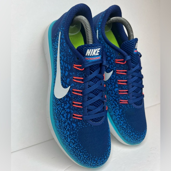 Nike Free RN Distance Womens Size 9M Coastal Blue/White 827116-401 Superb Clean - Picture 4 of 16